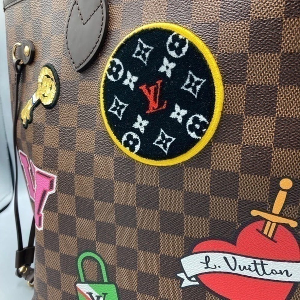 Louis Vuitton LV Neverfull Patch Sticker Damier MM jeans shirt shoe purse - Picture 6 of 13
